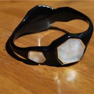 IPPOLITA Quartz & Mother of Pearl  Resin Bangle Sterling Silver